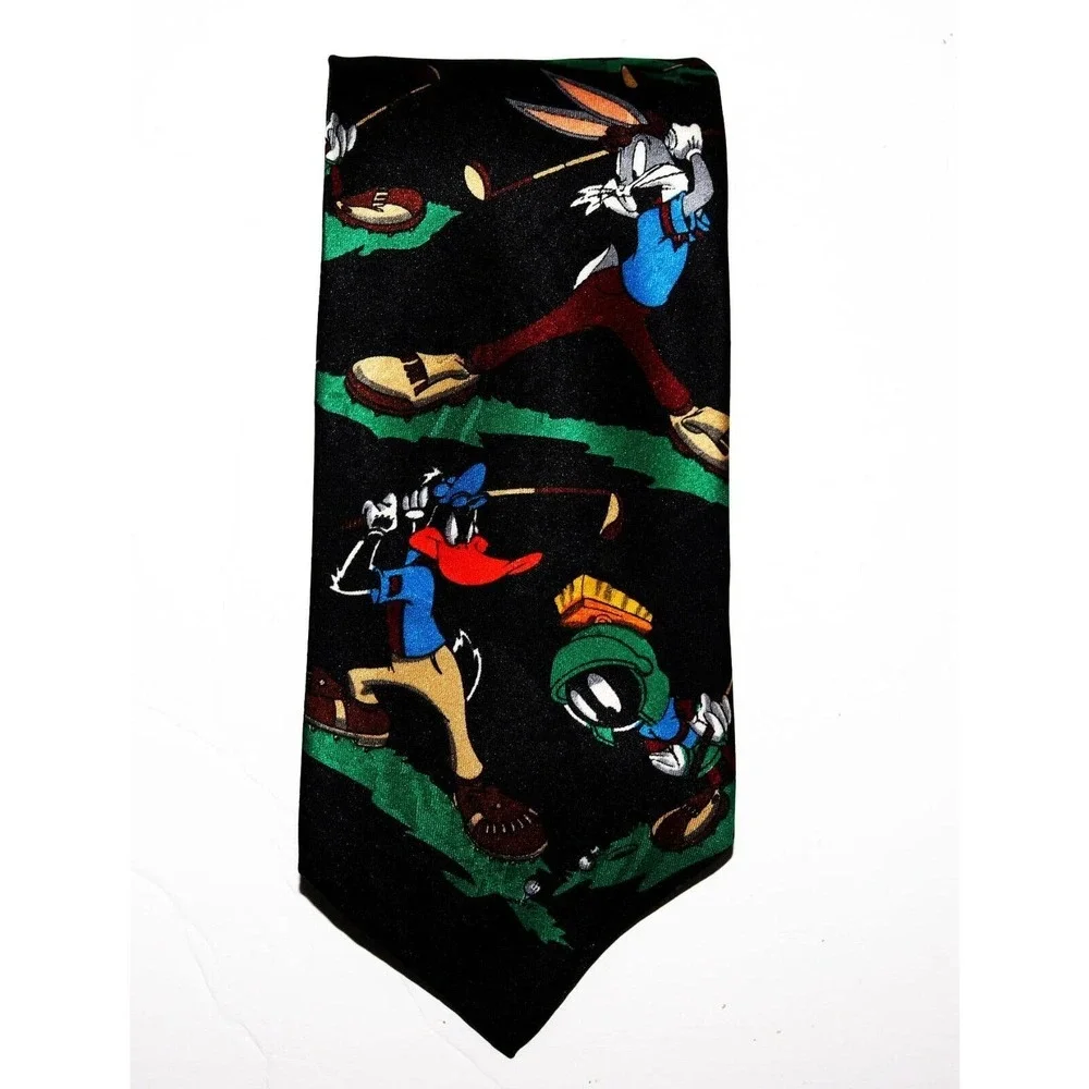 Vintage‎ Looney Tunes Golf Neck Tie 1994 Golfing Characters Tie